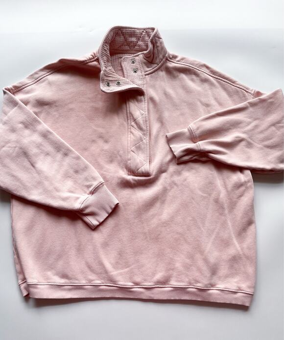 aerie Tops - Aerie Light Pink Oversized Pullover Oh Snap Sweatshirt Size Large